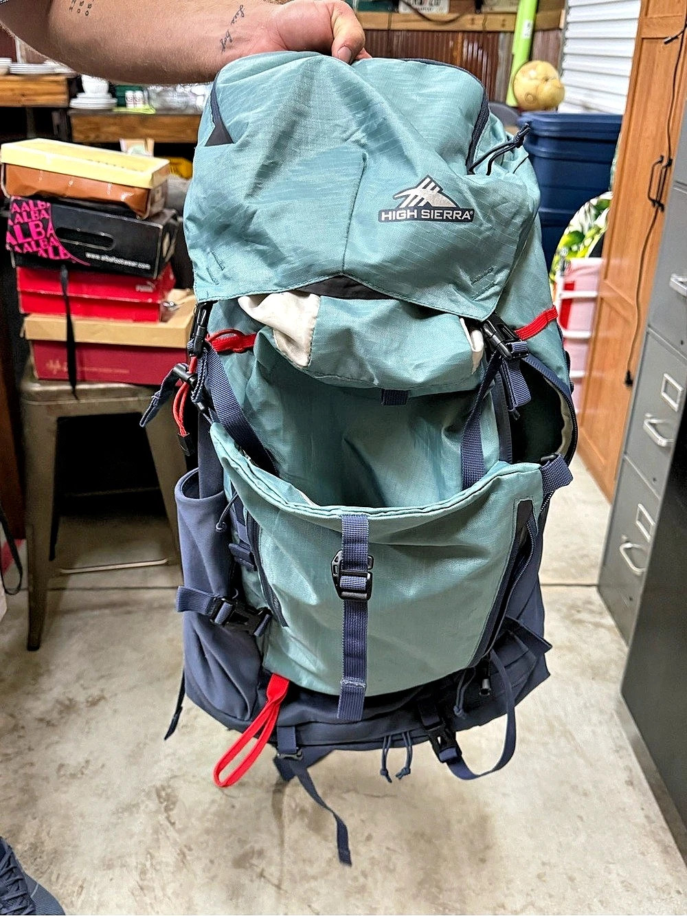 High Sierra Pathway 60 Hiking Backpack Green